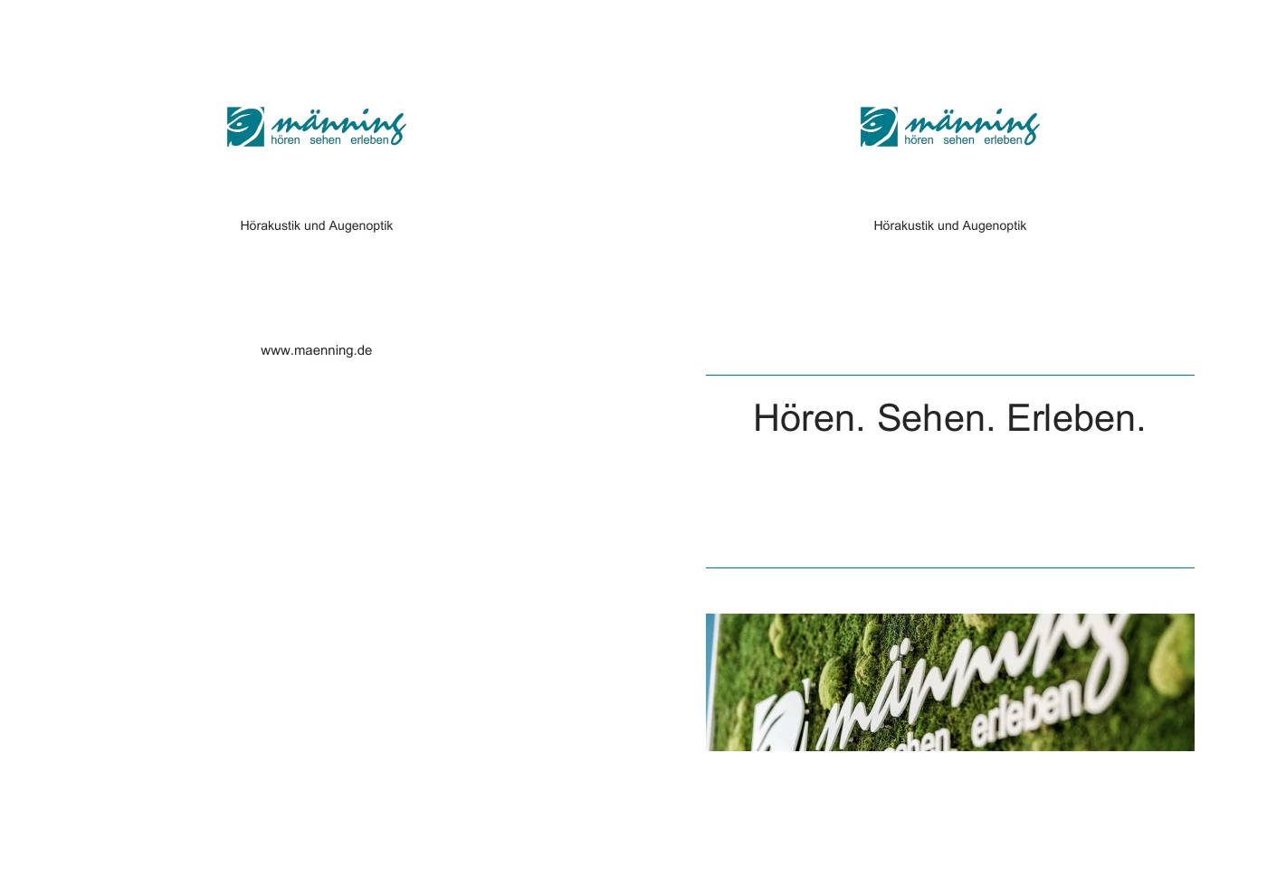 4-Seiter A5: Rückseite links, Titel rechts